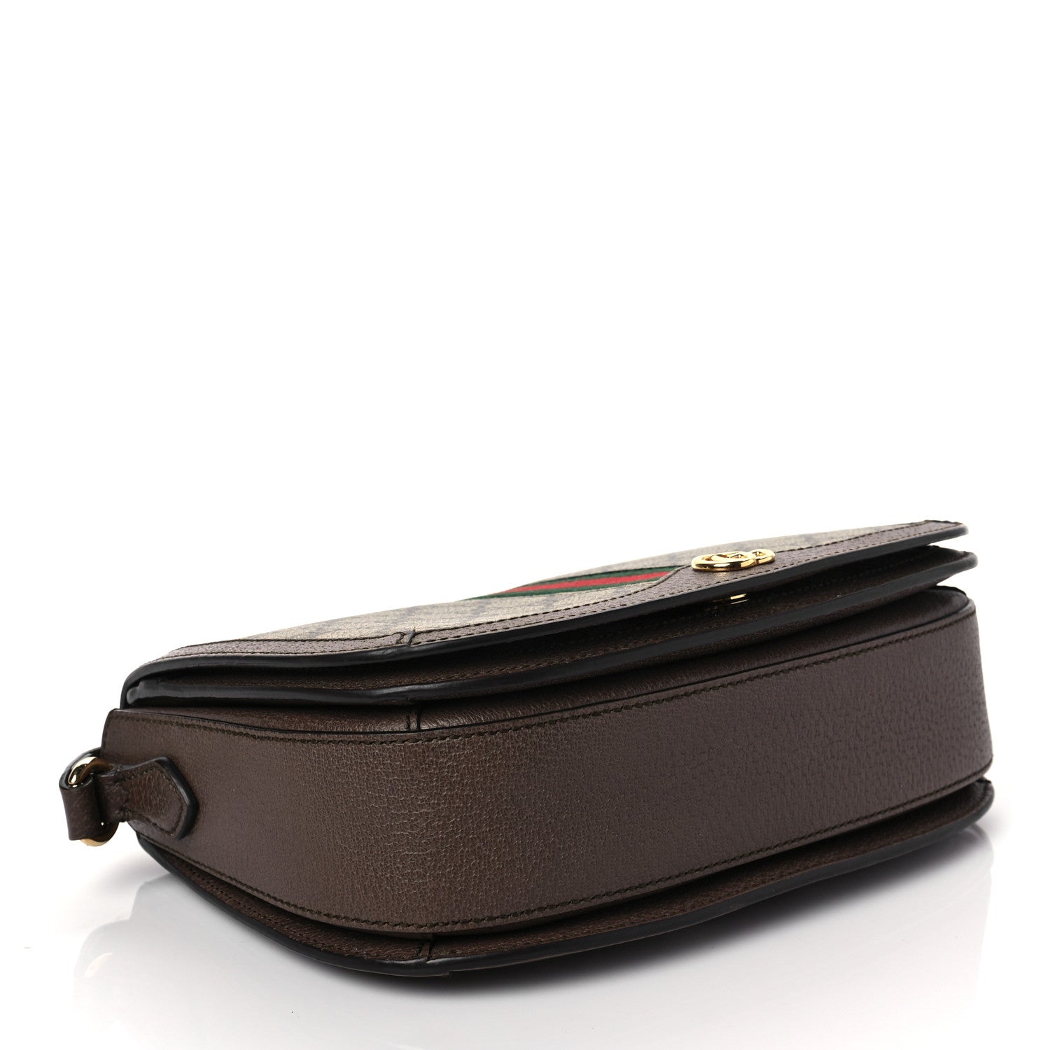 Gucci GG Supreme Monogram Web Small Ophidia Flap Messenger Bag Brown 4 of 8