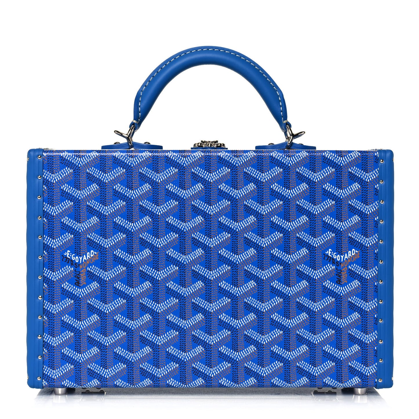 Goyardine Grand Hotel Trunk Sky Blue