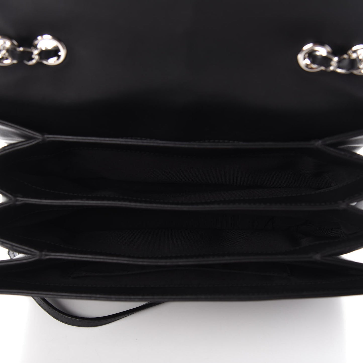 Calfskin Jumbo Tramezzo Flap Black