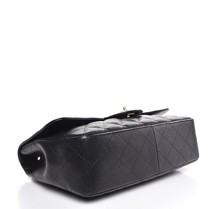 Chanel Caviar Quilted Jumbo Single Flap Black 6 of 9