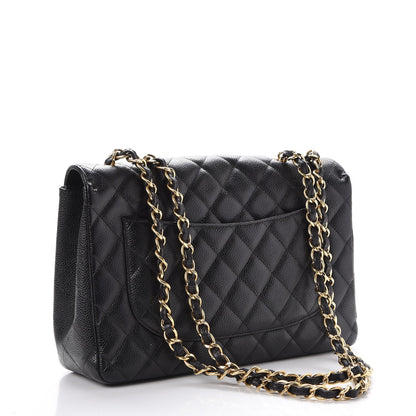 Chanel Caviar Quilted Jumbo Single Flap Black 4 of 13