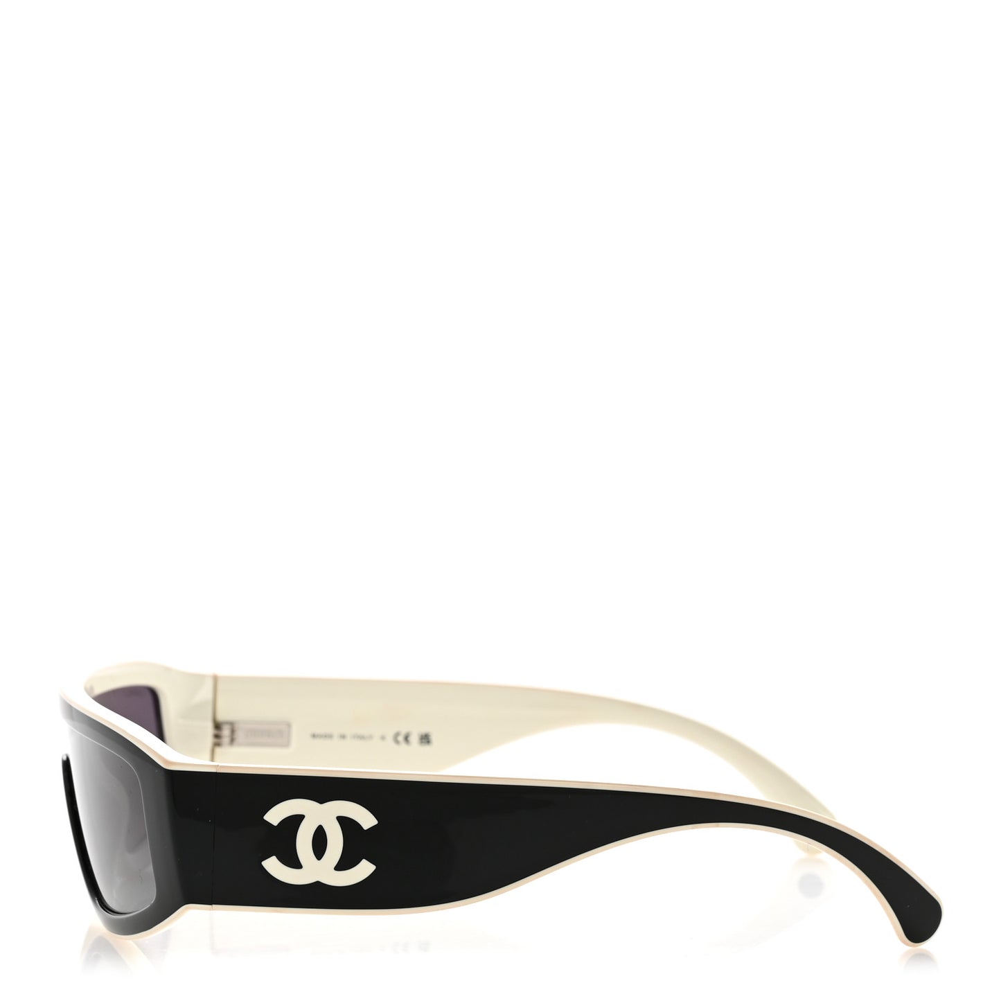 Acetate Cat Eye Sunglasses 6057 Black White