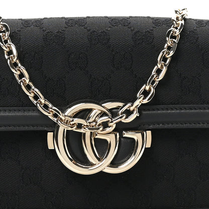 Gucci Crepe Wool Silk GG Monogram Go Small Shoulder Bag Black 8 of 10