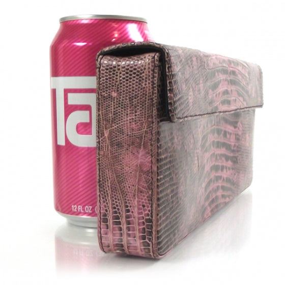 Lizard Clutch Fuchsia