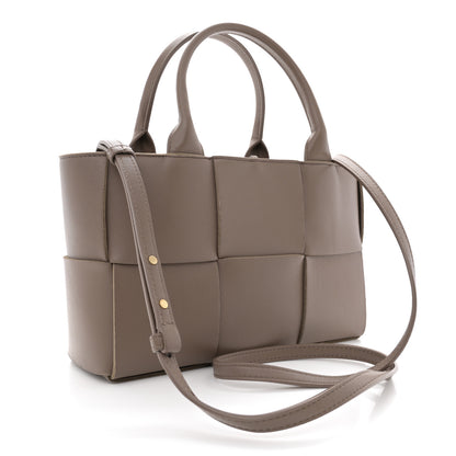 Bottega Veneta Nappa Maxi Intreccio Mini Arco Tote Taupe Grey 3 of 11