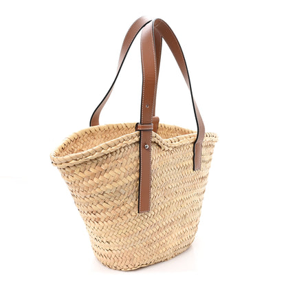 Loewe Raffia Large Basket Tote Bag Natural Tan 3 of 12