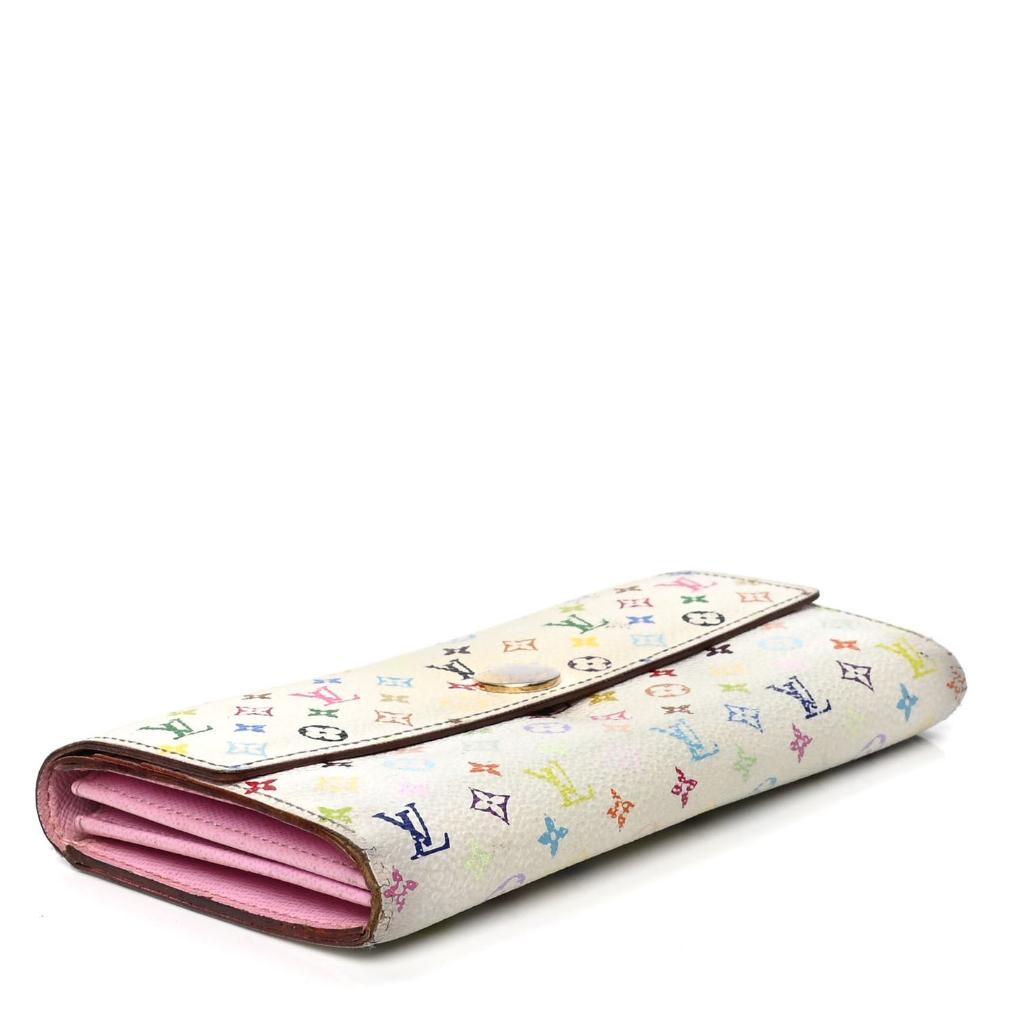 Monogram Multicolor Sarah Wallet White Litchi