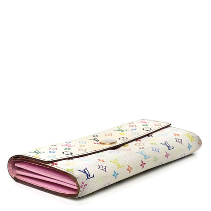 Louis Vuitton Monogram Multicolor Sarah Wallet White Litchi 3 of 5