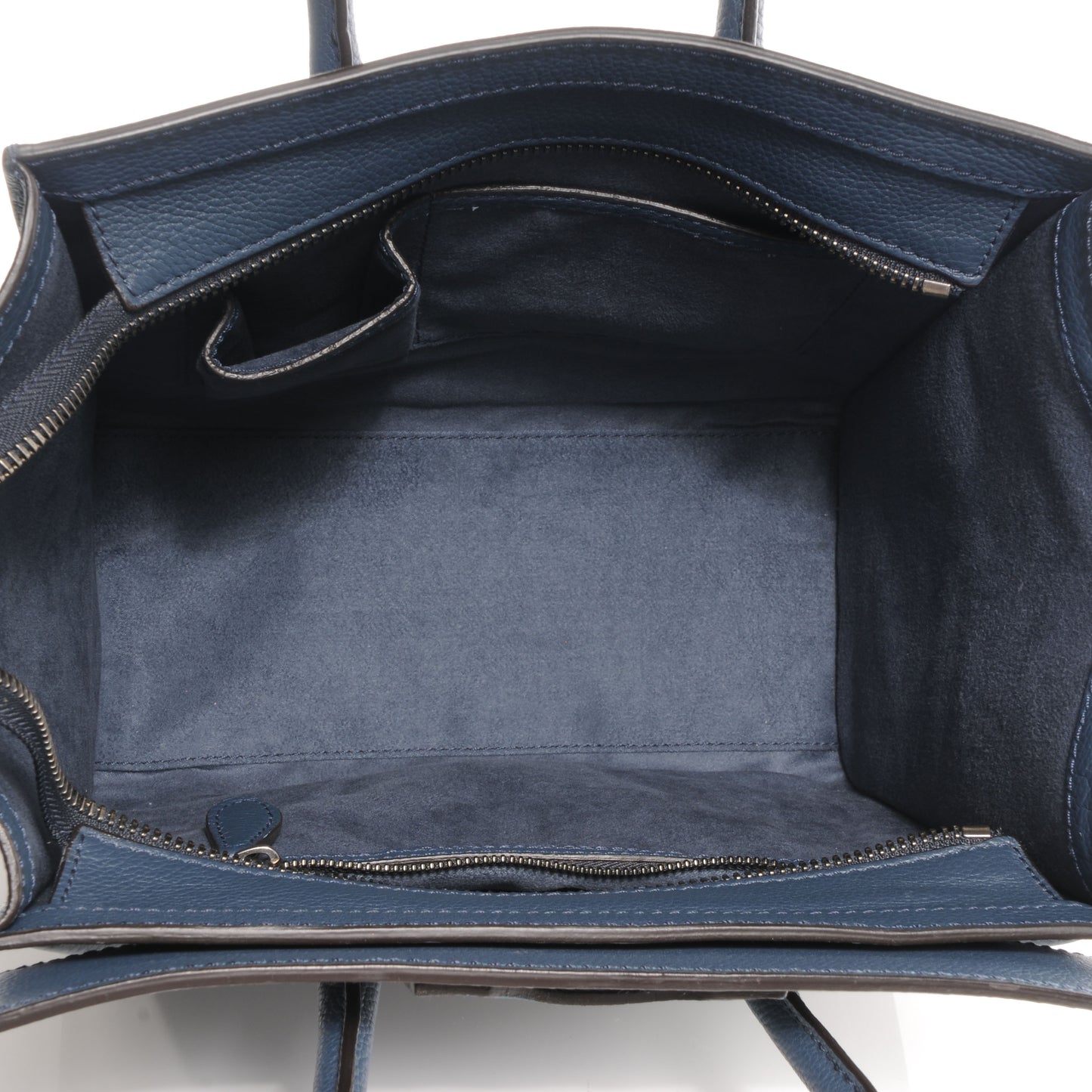 Drummed Leather Micro Luggage Bag Orage