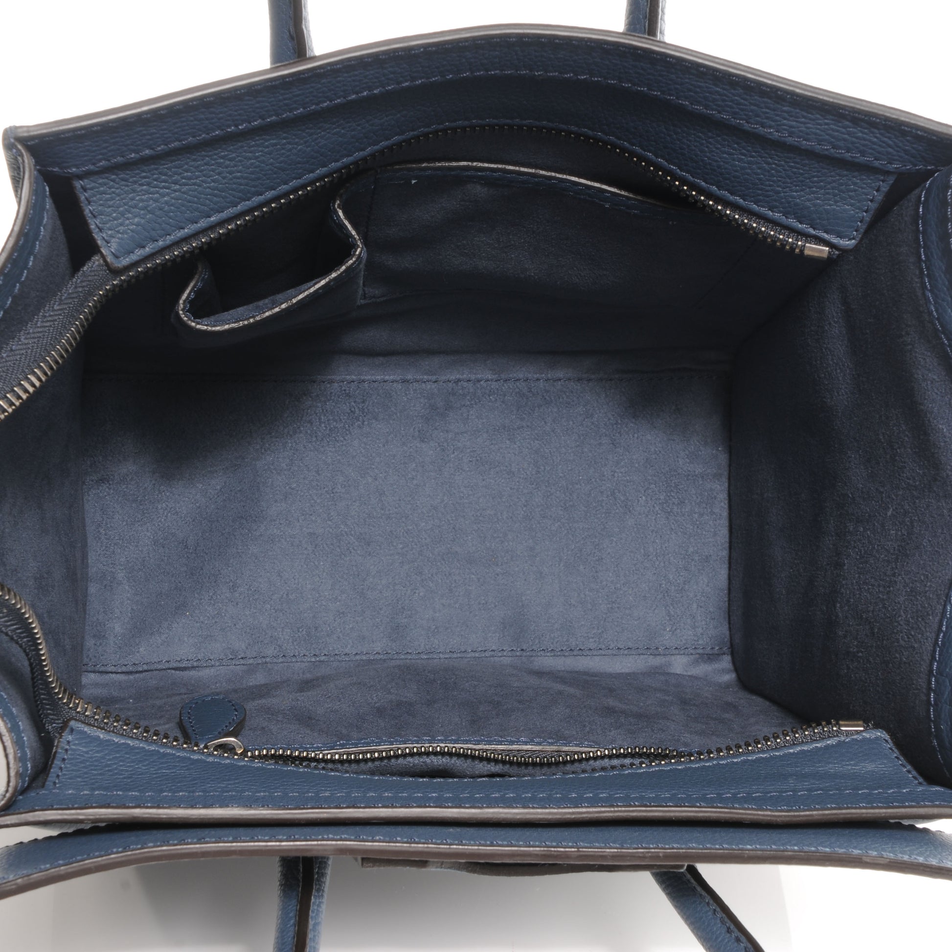 Celine Drummed Leather Micro Luggage Bag Orage 5 of 9