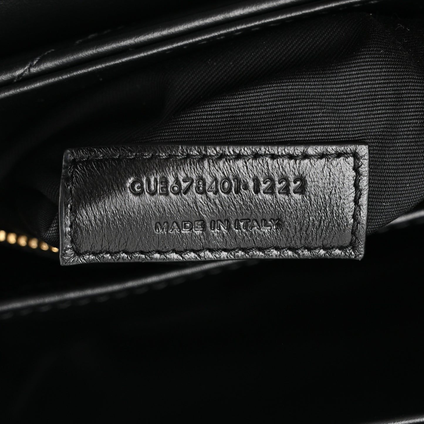 Calfskin Y Quilted Monogram Toy Loulou Crossbody Bag Black