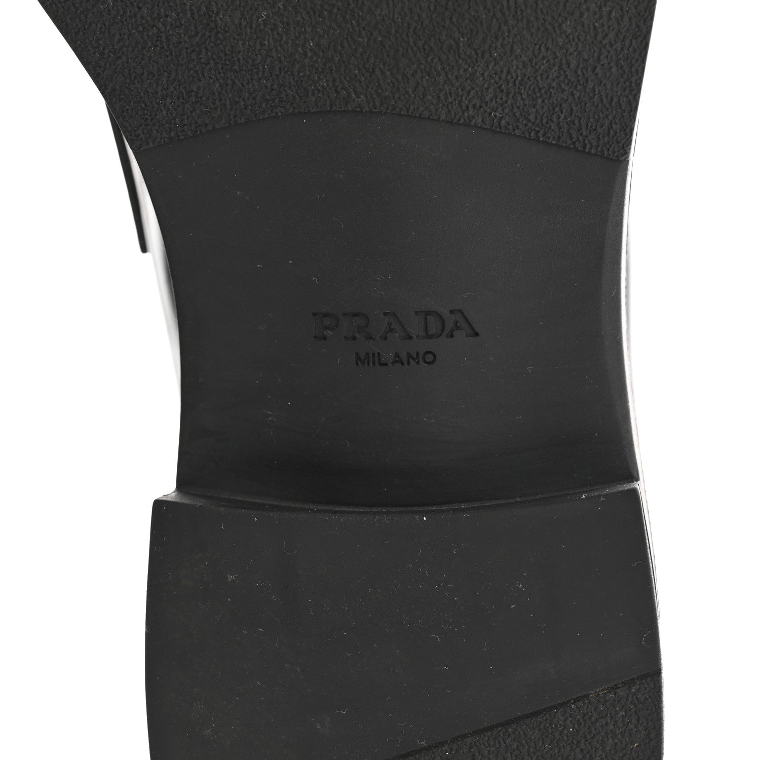 Prada Spazzolato Metal Triangle Logo Mens 35mm Loafers 10 Black 8 of 12