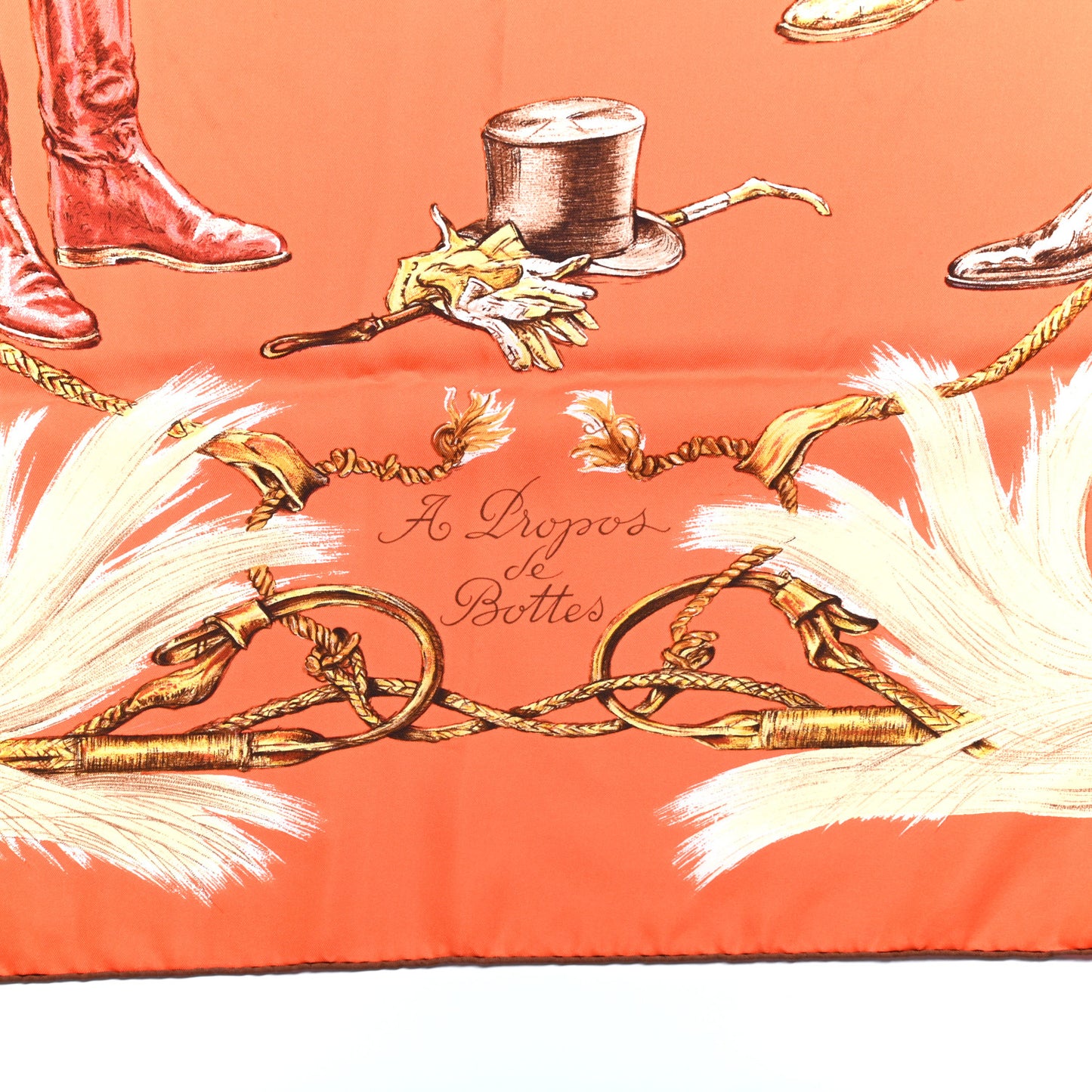 Silk A Propos de Bottes Pocket Square Orange