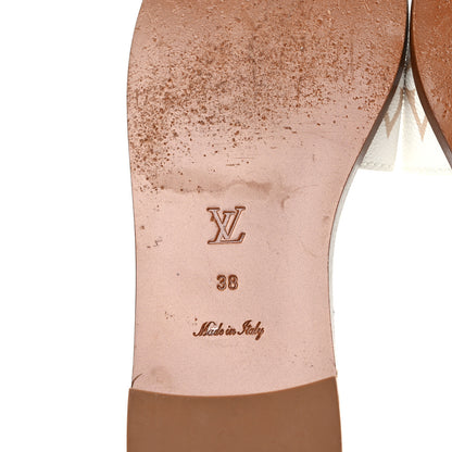 Louis Vuitton Monogram Giant Lock It Flat Mules 38 Kaki White 6 of 8