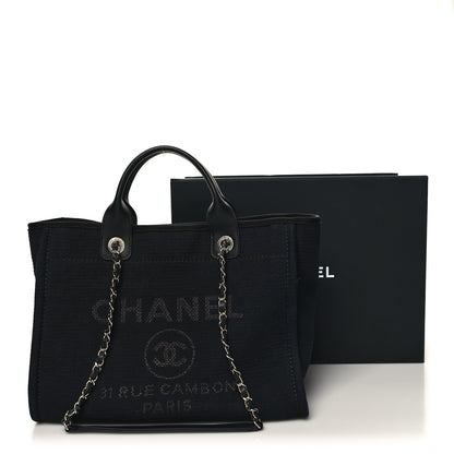 Chanel Mixed Fibers Small Deauville Tote Black 13 of 13