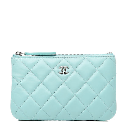 Chanel Lambskin Quilted Small Cosmetic Case Light Blue 1 of 7