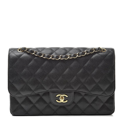 Chanel Caviar Quilted Jumbo Double Flap Black 1 of 11