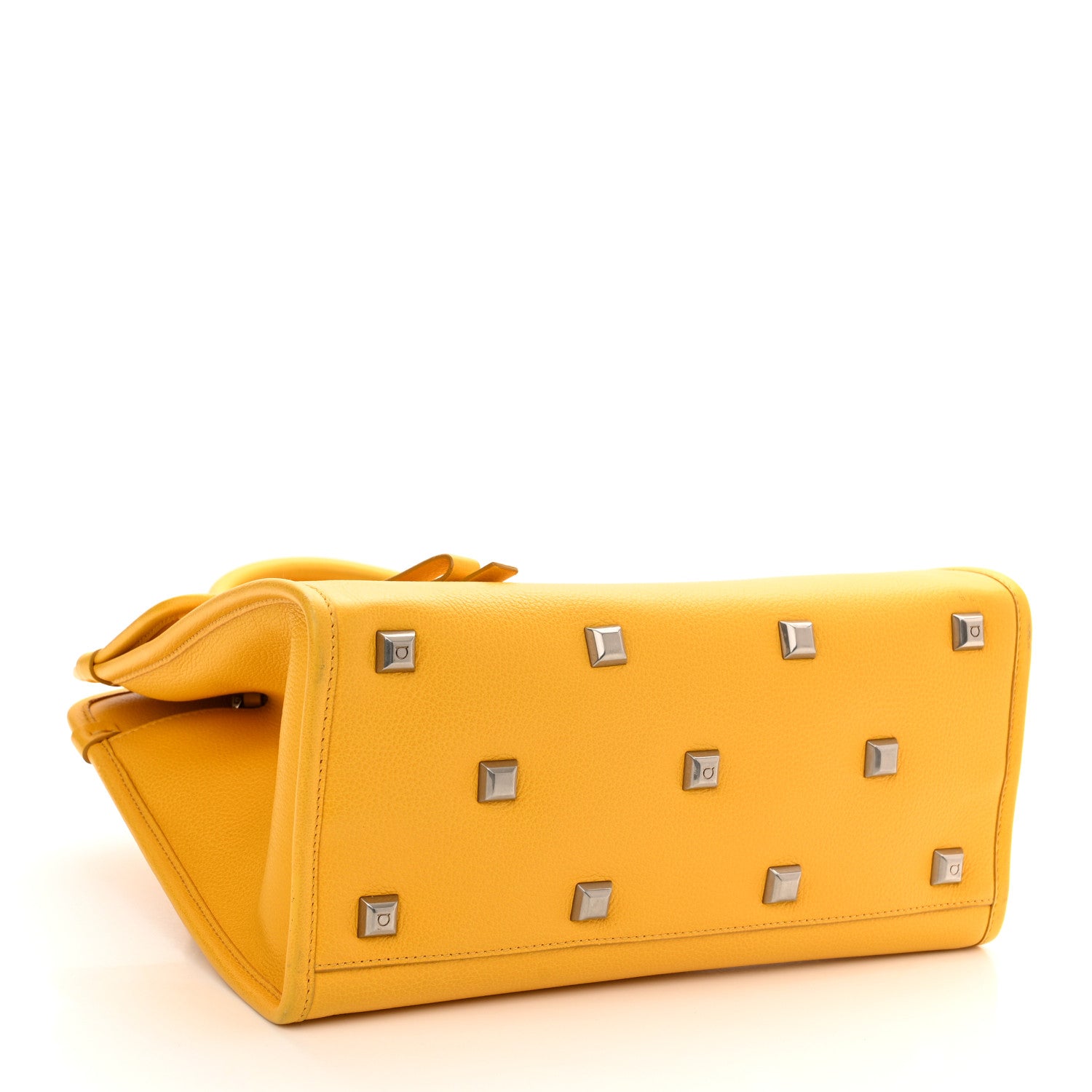 Salvatore Ferragamo Calfskin The Studio Bag Sunshine 4 of 11