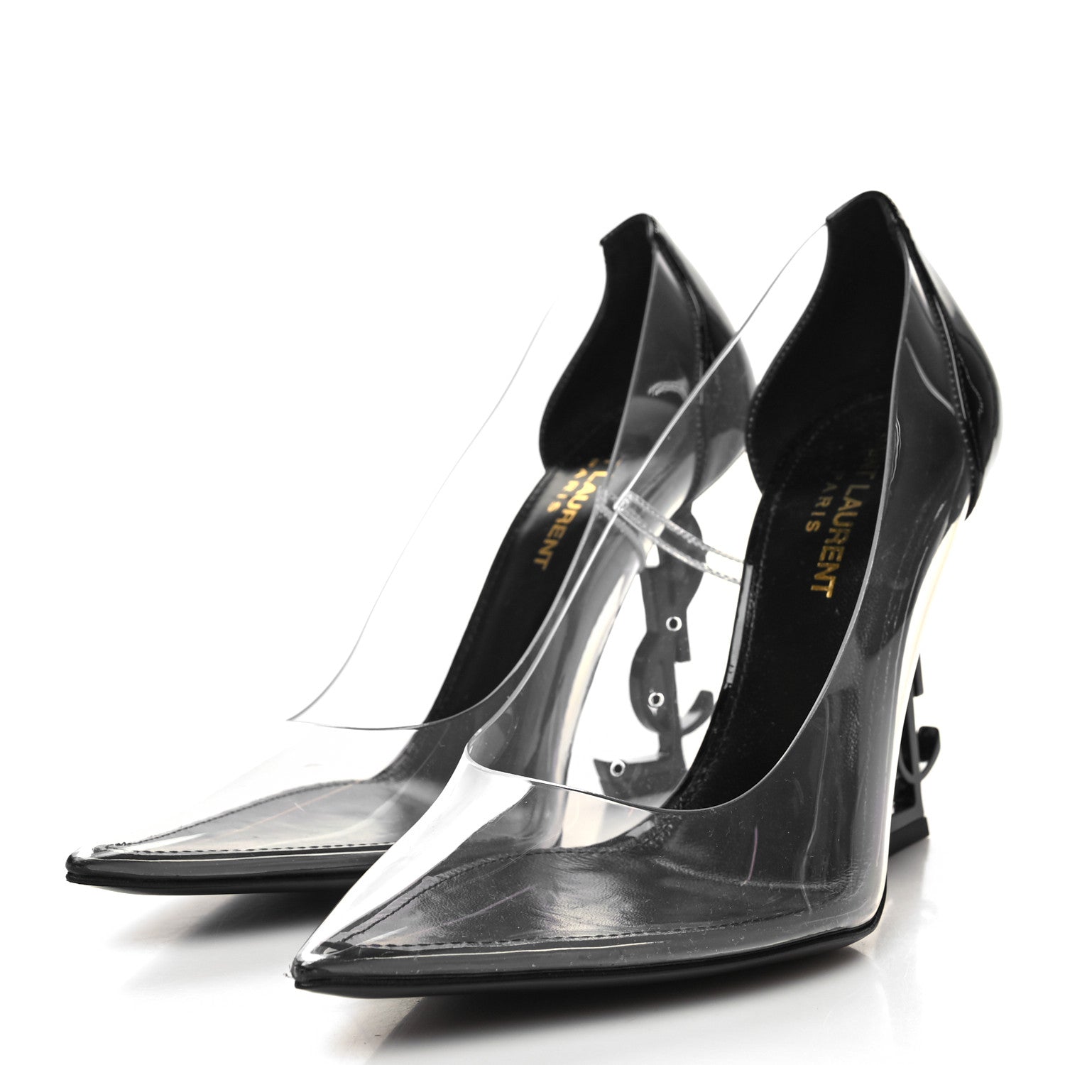 Saint Laurent Patent Calfskin PVC Opyum 36.5 Black 3 of 7