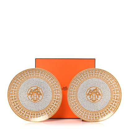 Hermes Porcelain Mosaique au 24 Dessert Plate Set of 2 9 of 9