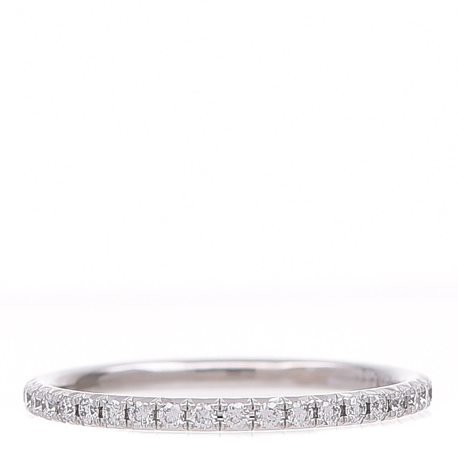Tiffany 18K White Gold Diamond Metro Ring 48 4.5 1 of 5
