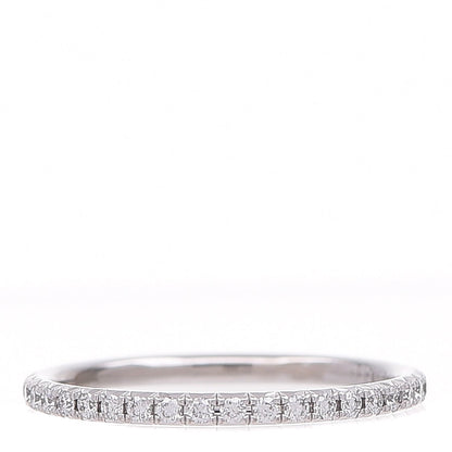 Tiffany 18K White Gold Diamond Metro Ring 48 4.5 1 of 5