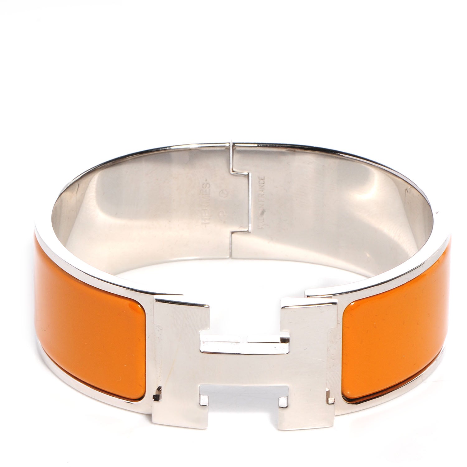 Hermes Enamel Wide Clic Clac H Bracelet PM Curry 1 of 5