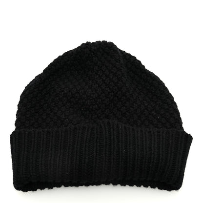 Chanel Cashmere CC Beanie Hat Black 3 of 5