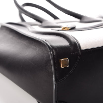Celine Shrunken Lambskin Micro Bi-Color Luggage Black White 15 of 24