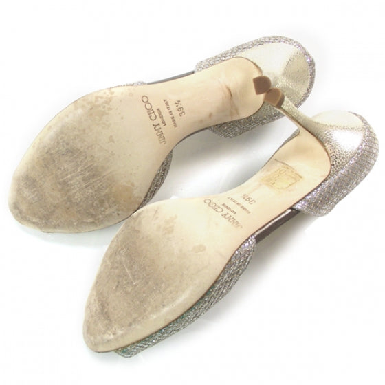 Logan Silver Glitter DOrsay Heels 39.5