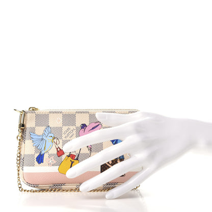 Louis Vuitton Damier Azur 2018 Christmas Animation Mini Pochette Accessories 2 of 10