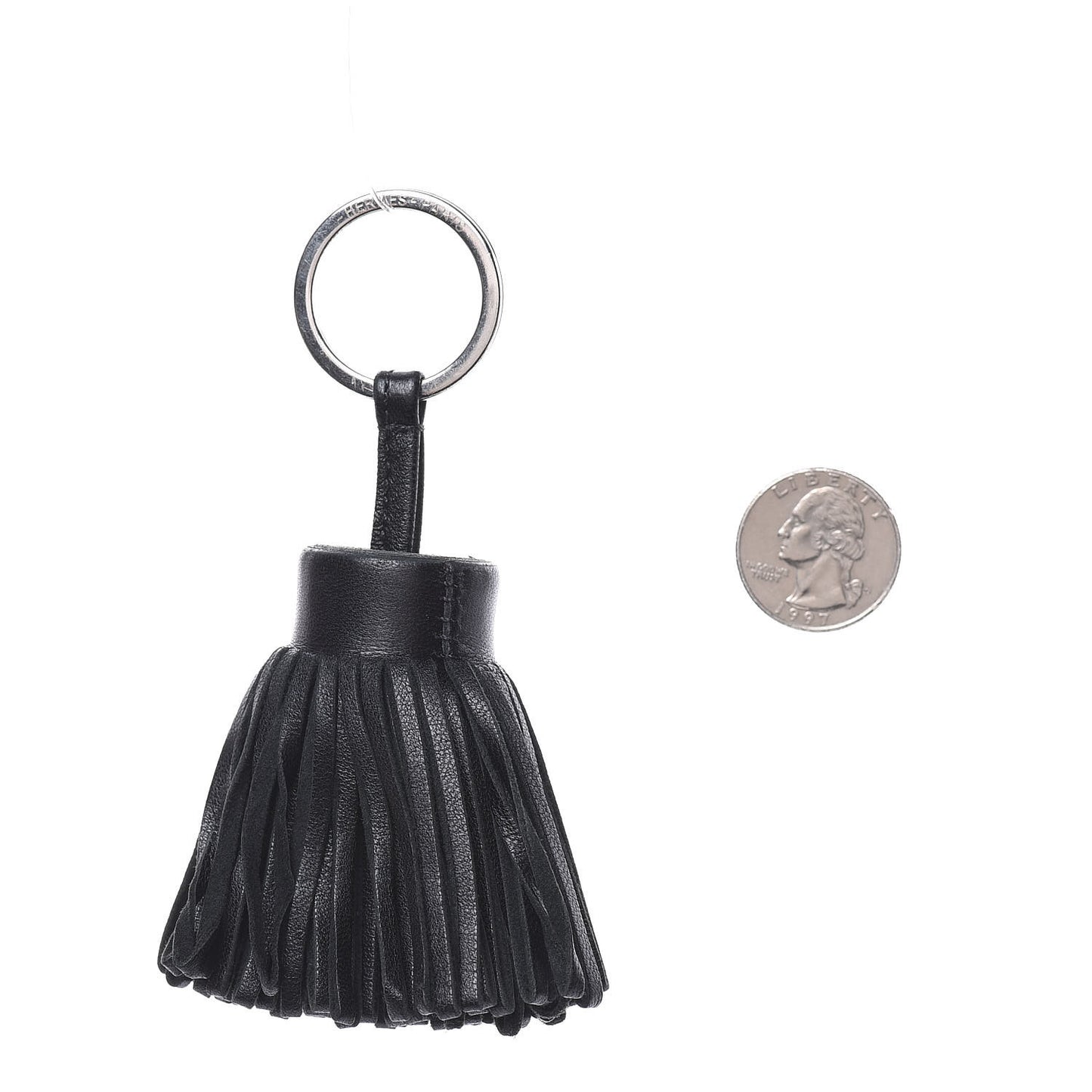 Lambskin Carmen Tassel Key Holder Black