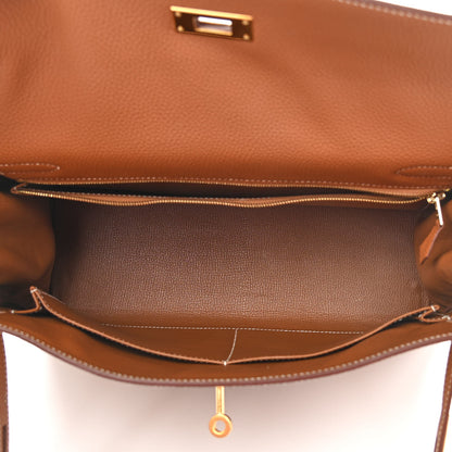 Hermes Togo Kelly Retourne 32 Gold 4 of 10