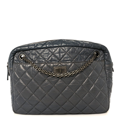 Chanel Aged Calfskin Quilted Large Reissue Camera Case Grey 1 of 10