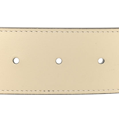 Gucci GG Supreme Monogram Matte Plutone Calfskin Double G 40mm Belt 95 38 Beige Ebony Mystic White 3 of 6