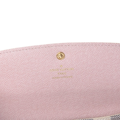 Louis Vuitton Damier Azur Emilie Wallet Rose Ballerine 6 of 6