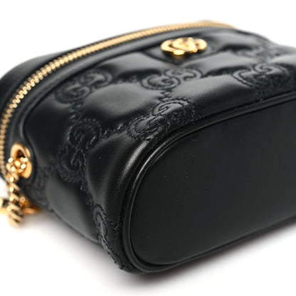 Gucci Calfskin GG Matelasse Mini Top Handle Bag Black 9 of 11