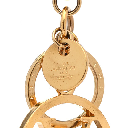 Louis Vuitton Metal LV Circle Bag Charm Key Holder Gold 5 of 6
