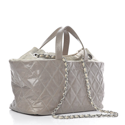 Chanel Glazed Calfskin Quilted Tote Grey 4 of 20