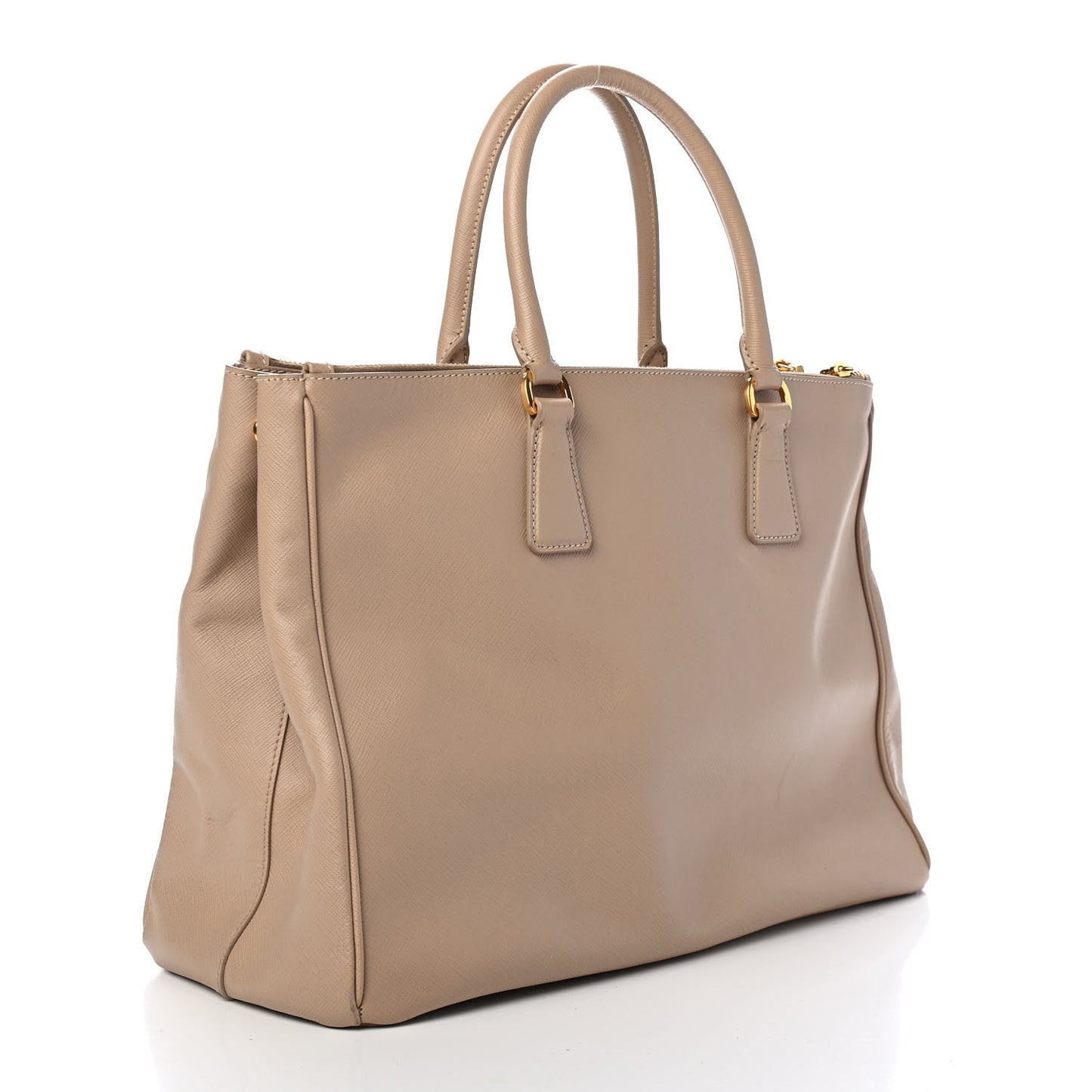 Saffiano Large Galleria Double Zip Tote Sabbia