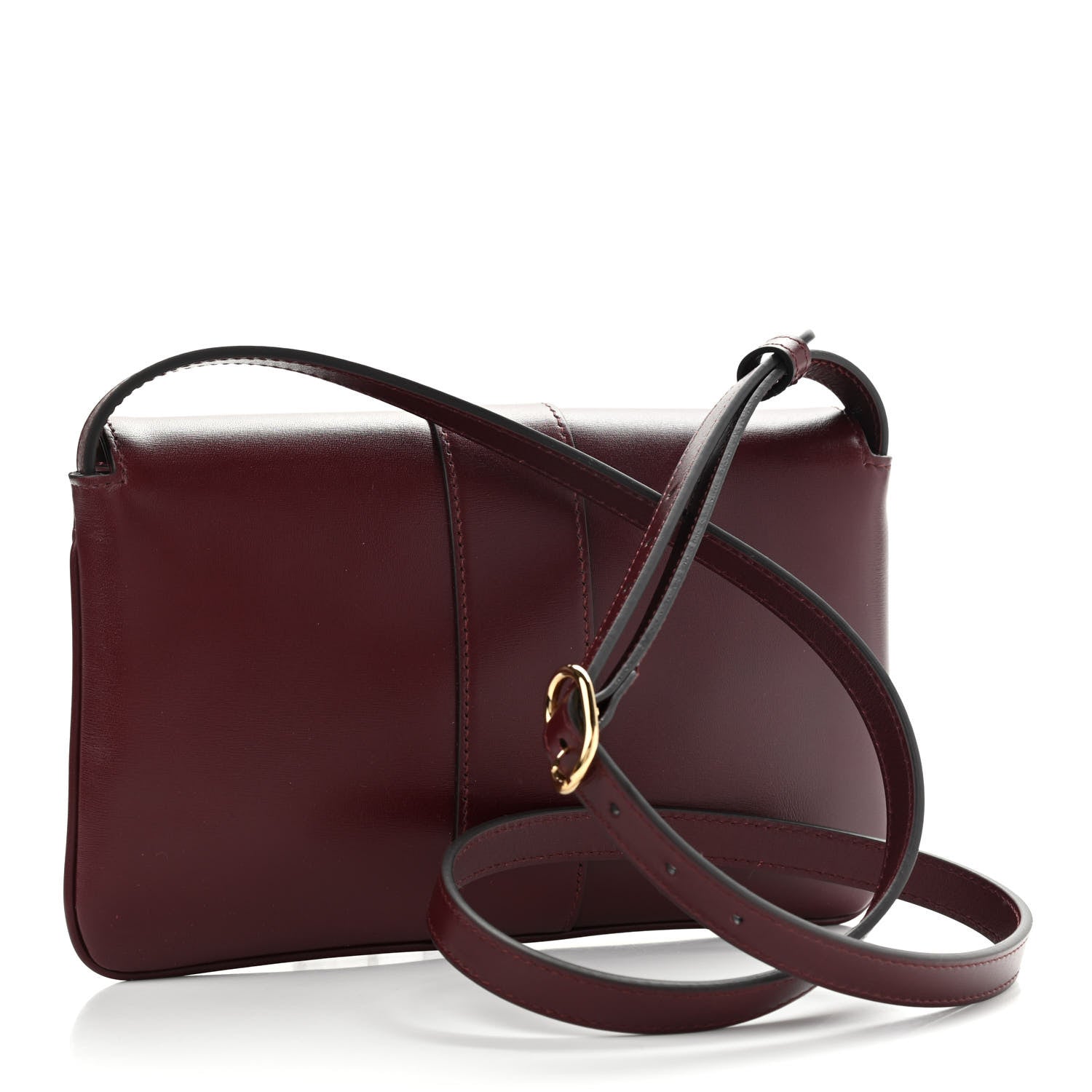 Gucci Vitello Palmellato Lux Small Arli Flap Shoulder Bag Vintage Bordeaux 3 of 9