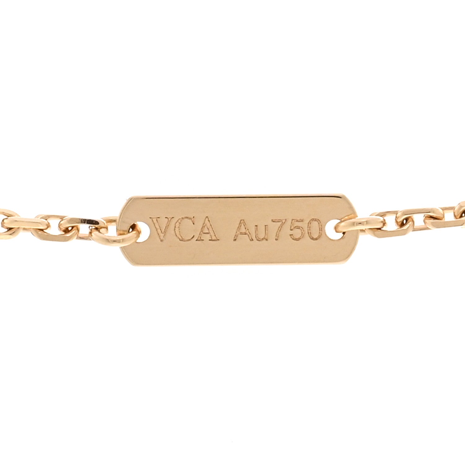 Van Cleef & Arpels 18K Yellow Gold Vintage Alhambra Pendant Necklace 4 of 6