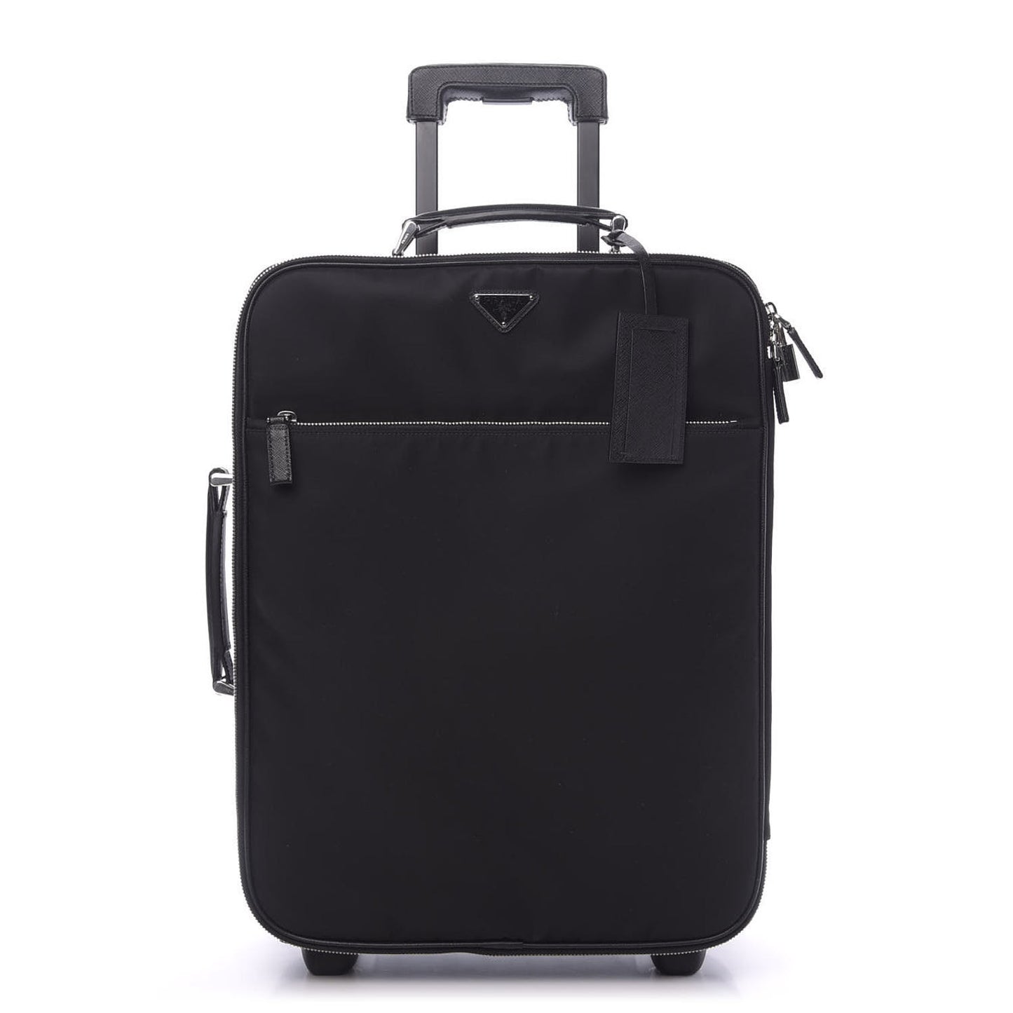 Tessuto Saffiano Trolley Luggage Black