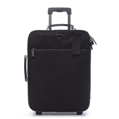 Prada Tessuto Saffiano Trolley Luggage Black 2 of 10