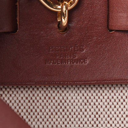 Hermes Toile Calfskin Herbag 39 GM Natural 12 of 18