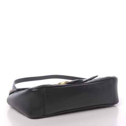 Gucci Calfskin Matelasse Small GG Marmont Shoulder Bag Black 4 of 18