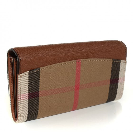 Calfskin House Check Continental Wallet