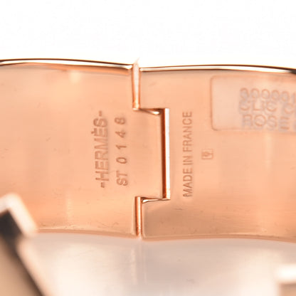 Hermes Enamel Wide Clic Clac H PM Bracelet Rose Candeur 4 of 6
