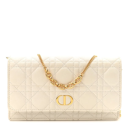 Christian Dior Supple Calfskin Caro Pouch with Chain Latte 1 of 10