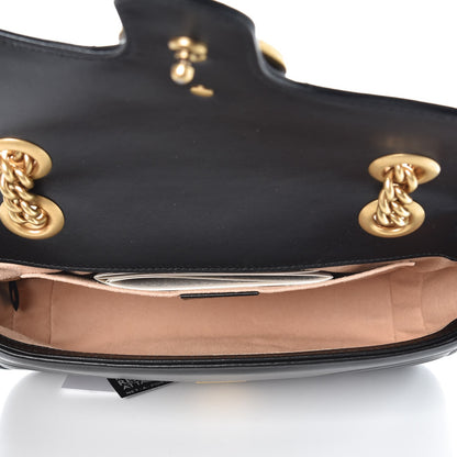 Gucci Calfskin Matelasse Mini GG Marmont Shoulder Bag Black 6 of 8
